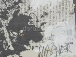 Wagner János (1936-2022): Növényzet. Vegyes technika, kollázs, papír, jelezve jobbra lent: Wagner. 3...