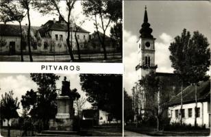 Pitvaros, templom, utcakép. Képzőművészeti Alap (EK)