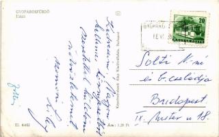 1966 Gyopárosfürdő (Orosháza), művészeti üdülő. Képzőművészeti Alap (EK)