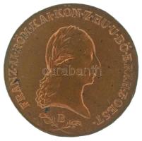 1800B 6kr Cu "I. Ferenc" kapszulában T:XF lakkozott Huszár: 2018, Unger III.: 1399.a