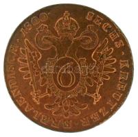 1800B 6kr Cu "I. Ferenc" kapszulában T:XF lakkozott
Huszár: 2018, Unger III.: 1399.a