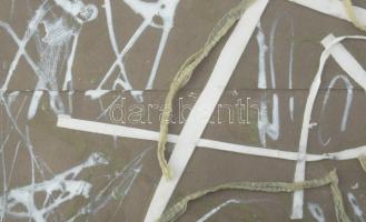 Wagner János (1936-2022): Játék, 2018. Kötözófonal, vegyes technika, papír, jelzett a hátoldalán: Wa...