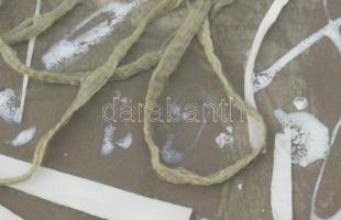 Wagner János (1936-2022): Játék, 2018. Kötözófonal, vegyes technika, papír, jelzett a hátoldalán: Wa...