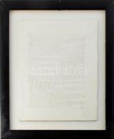 Wagner János (1936-2022): Moduláció II. Akril, karton, farostra kasírozva, jelzett a hátoldalán: Wagner János, Moduláció II. 41,5x32 cm. Üvegezett fakeretben.