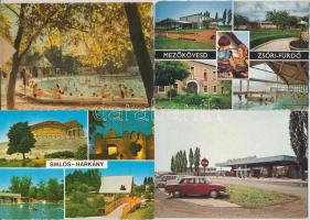 30 db MODERN magyarországi város képeslap: strandok, fürdők / 30 modern Hungarian town postcards: beaches