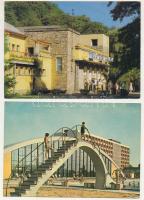 30 db MODERN magyarországi város képeslap: strandok, fürdők / 30 modern Hungarian town postcards: be...