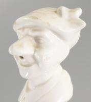 2 darab porcelán humoros fej italkiöntő vég, h: 7,5 cm