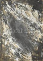 Wagner János (1936-2022): Csillagörvény 2. Vegyes technika, farost, jelzett a hátoldalán: Wagner János, Csillagörvény 2. 59,5x42 cm.