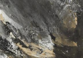 Wagner János (1936-2022): Csillagörvény 2. Vegyes technika, farost, jelzett a hátoldalán: Wagner Ján...