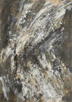 Wagner János (1936-2022): Csillagörvény 1, 2018. Vegyes technika, farost, jelzett a hátoldalán: Wagner János 2018, Csillagörvény 1. 59,5x42 cm.