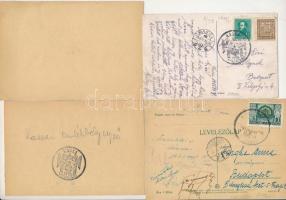 6 db RÉGI képeslap "VISSZATÉRT" bélyegzéssel, közte 3 levelezőlap / 6 pre-1945 postcards +...