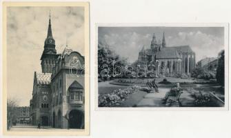 6 db RÉGI képeslap "VISSZATÉRT" bélyegzéssel, közte 3 levelezőlap / 6 pre-1945 postcards +...