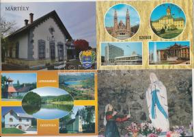 50 db MODERN magyarországi város képeslap, főleg megíratlan / 50 modern Hungarian town postcards, ma...