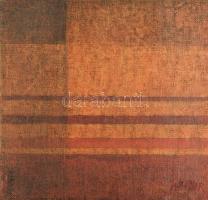 Wagner János (1936-2022): Rend. Akril, vászon, jelezve jobbra lent, hátoldalán autográf felirattal. Fára kasírozva. 59x61,5 cm.