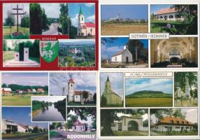 50 db MODERN magyarországi város képeslap, főleg megíratlan / 50 modern Hungarian town postcards, mainly unused