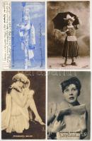 10 db RÉGI motívum képeslap: magyar színészek és színésznők / 10 pre-1945 motive postcards: Hungarian actors and actresses