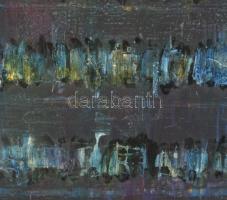 Wagner János (1936-2022): Sorok. Akril, farost, jelezve jobbra lent: Wagner. Hátoldalán autográf fel...