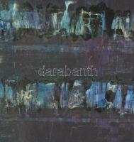 Wagner János (1936-2022): Sorok. Akril, farost, jelezve jobbra lent: Wagner. Hátoldalán autográf fel...