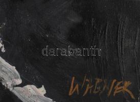 Wagner János (1936-2022): Hasíték (Illumináció III./Illumination). Olaj, enkausztika, vászon, jelezv...