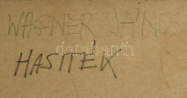 Wagner János (1936-2022): Hasíték (Illumináció III./Illumination). Olaj, enkausztika, vászon, jelezv...