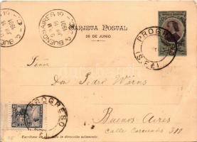 1901 Acorazado BELGRANO / ARA General Belgrano, Argentine Navy light cruiser. 2 Centavos Ga. (EB)