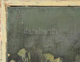 Wagner János (1936-2022): Gesztusok (cím nélkül), 1990 körül. Olaj, enkausztika, vászon, jelezve job...