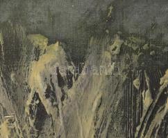 Wagner János (1936-2022): Gesztusok (cím nélkül), 1990 körül. Olaj, enkausztika, vászon, jelezve job...