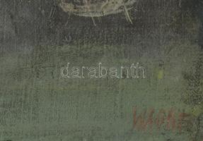 Wagner János (1936-2022): Gesztusok (cím nélkül), 1990 körül. Olaj, enkausztika, vászon, jelezve job...