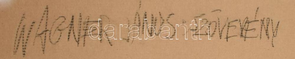 Wagner János (1936-2022): Szövevény (Szárnyak csapkodása). Akril, papír, jelezve balra lent: Wagner....