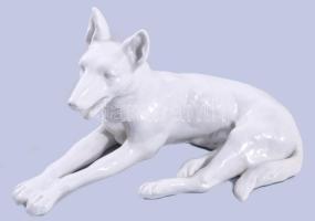 Wallendorf pihenő kutya. Jelzett, hibátlan, 23x13 cm