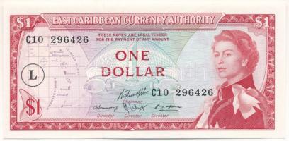 Kelet-Karibi Államok / Antigua &amp; Barbuda DN (1965) 1$ "L" T:XF East Caribbean States / Antigua &amp; Barbuda ND (1965) 1 Dollar "L" C:XF Krause P#13
