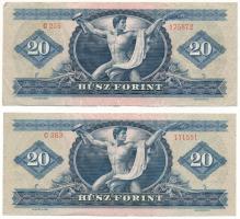 1969. 20Ft (2x) T:F egyik szép papír
Adamo F15