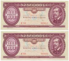 1989. 100Ft (2x) közeli sorszámok T:VF Adamo F37
