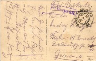 1915 Roudnice nad Labem, Raudnitz an der Elbe; Vydal R. Kaska / general view, bridge, CESKY ATHLETIC...