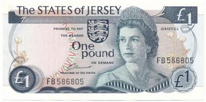 Jersey DN (1976-1988.) 1P T:UNC hullámos papír Jersey ND (1976-1988.) 1 Pound C:UNC wavy paper Krause P#11