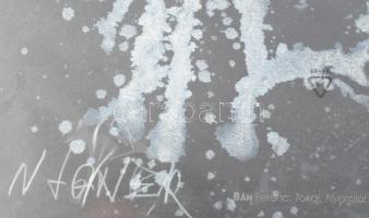 Wagner János (1936-2022): Jégvilág I, 2020. Akril, vegyes technika, papír, jelezve balra lent: Wagne...