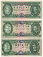 1962. 10Ft (3x) T:F szép papír Adamo F6
