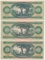 1962. 10Ft (3x) T:F szép papír
Adamo F6