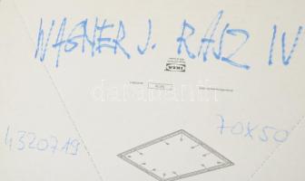 Wagner János (1936-2022): Rajz IV. Tus, papír, jelezve jobbra lent: Wagner. Hátoldalán autográf feli...