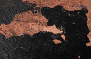 Wagner János (1936-2022): Sziklarajz. Akril, zománc, üvegapplikáció, vászon, jelezve jobbra lent: Wa...