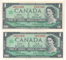 Kanada 1967. 1$ (2x) T:UNC-VF Canada 1967. 1 Dollar (2x) C:UNC-VF Krause P#84