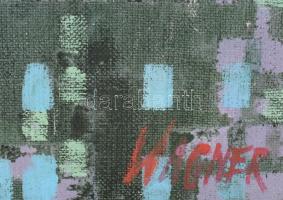 Wagner János (1936-2022): Színrács (cím nélkül). Akril, vászon, jelezve jobbra lent: Wagner. Hátolda...