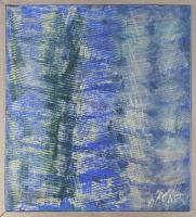 Wagner János (1936-2022): Elmozdulások. Akril, vászon, jelezve jobbra lent: Wagner. Hátoldalán autográf felirattal. Fakeretben. 63,5×58 cm.