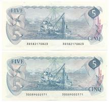 Kanada 1979. 5$ (2xklf) T:F-UNC
Canada 1979. 5 Dollars (2xdiff) C:F-UNC
Krause P#92a, P#92b