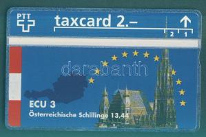 Németország 1994 ECU-Osztrák schilling 2 egységes használatlan telefonkártya