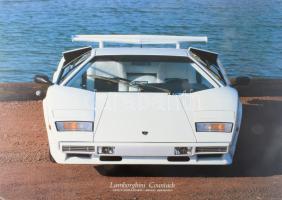 cca 1985 Lamborghini Countach, Brad Wagner felvétele, Autobahn Graphics, printed in Japan, papír, bal alsó sarkában apró gyűrődéssel, 40,5x51 cm