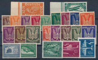 Deutsches Reich 1919-1944 6 klf légiposta sor, egy érték gumi nélkül, csak teljes sorok egy ívszélivel, stecklapon