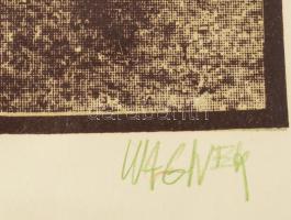 Wagner János (1936-2022): Gyermekkor, 1975. Szitanyomat, papír, jelezve jobbra lent: Wagner. Reprodu...