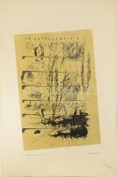 Wagner János (1936-2022): A festő naplója, 1970 körül. Litográfia, papír, jelezve jobbra lent: Wagne...