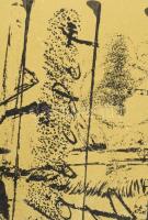 Wagner János (1936-2022): A festő naplója, 1970 körül. Litográfia, papír, jelezve jobbra lent: Wagne...